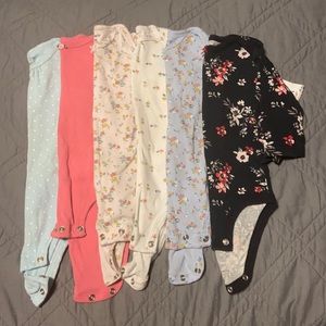 9 month girls lot Carter’s long sleeve onesies